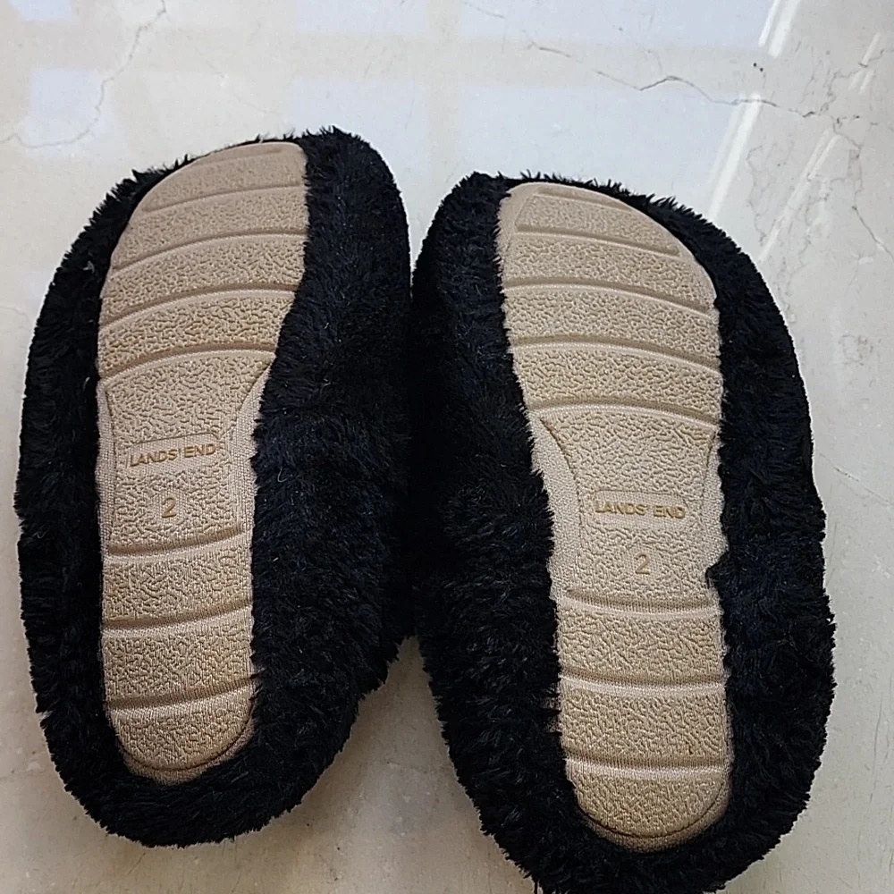 Cozy Lands' End bear slippers for kids